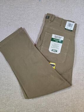 KEY NWT Bowman Flex Pants Khaki Canvas Relaxed Fit Work Utility Men Size 36x30
